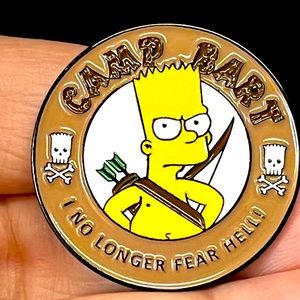 Bart Simpson  TV cartoon series pin/brooch-lapel NO FEAR